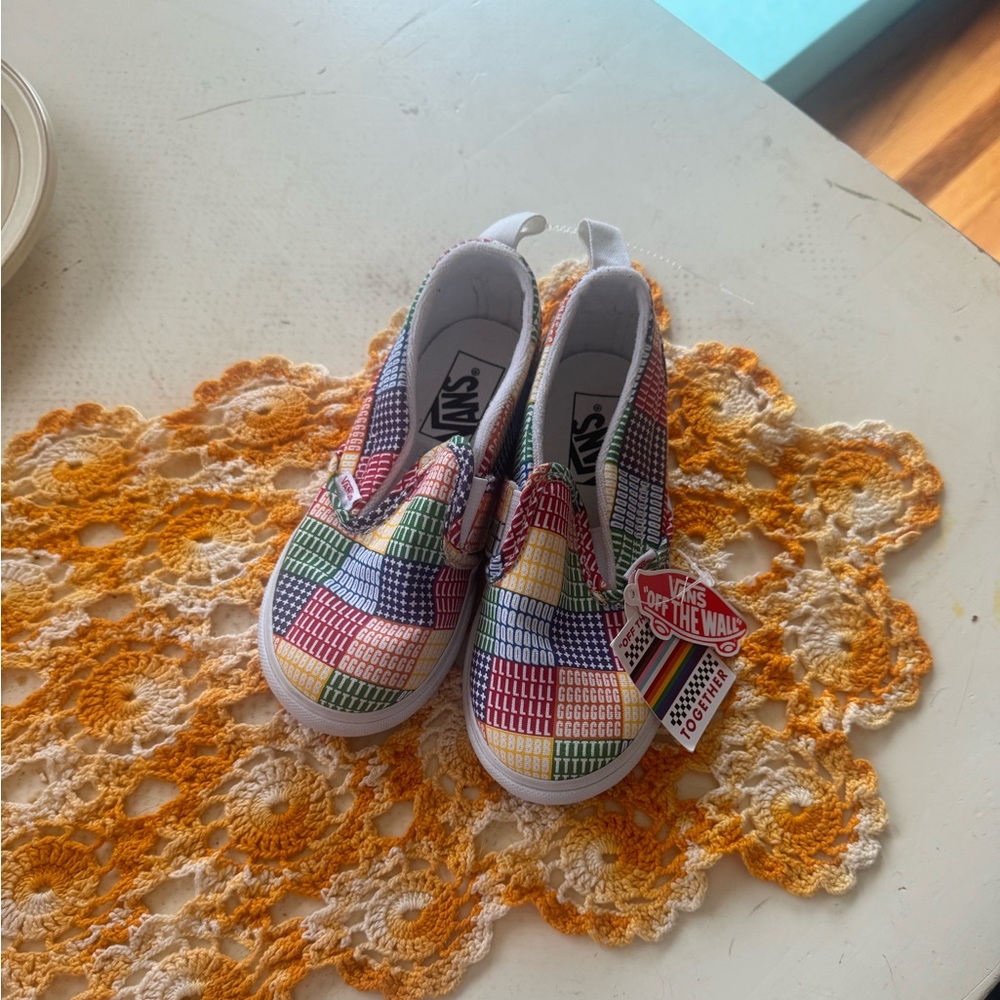 Vans Pride LGBTQ+ Slip On Multicolor Rainbow Low Top Shoes